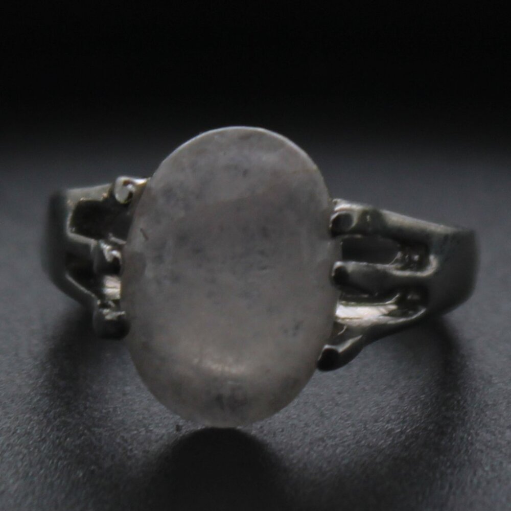 1202514-US 7.5 White Clear Stone Ring.